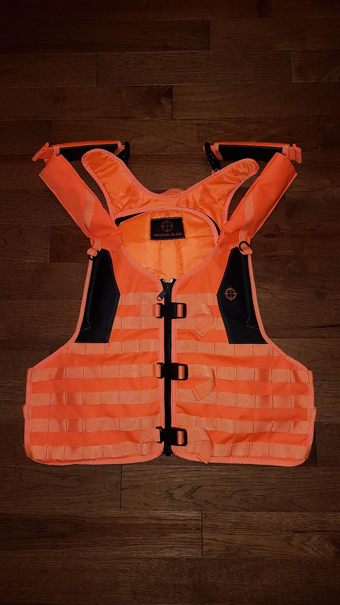 Tactical Blaze Orange Molle Vest Canada Hunt Gear